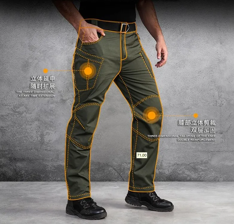 

City Military Tactical Cargo Pants Men SWAT Combat Army Trousers, Customized color