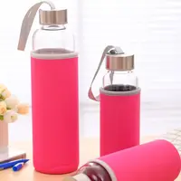 

Wholesale 360ml Outdoor Single Layer Sport Borosailicate Glass Water Bottle