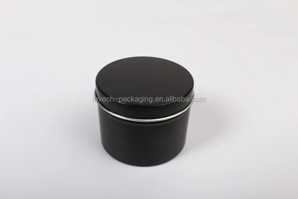 Matte Black Aluminum Jar 200gram/6oz. Black Candle Aluminum Tin Buy