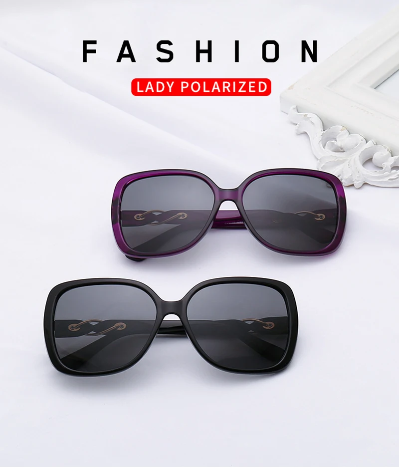 Designer Oversized Round Frame Women Polarized Mirror Shades Sunglasses