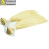 Aliexpress hair bundles double drawn thick 10A virgin human european hair color 613 blonde hair weaving, wet and wavy brazilian