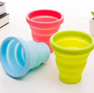 Image of Custom Folding Cup FDA Proved Silicone Collapsible Cup Retractable Cups