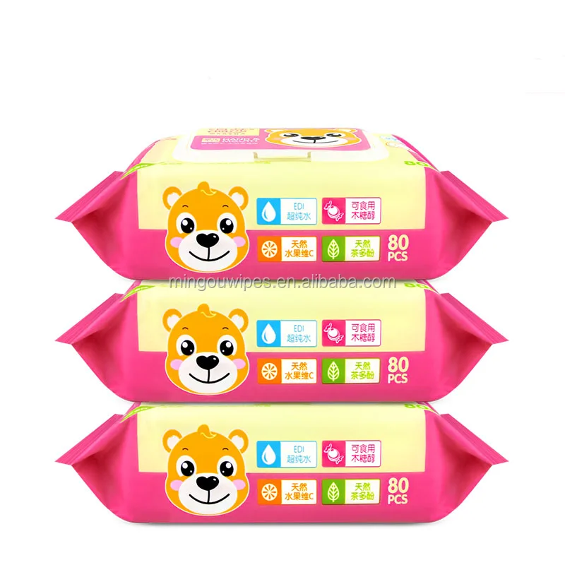 
Private Label Baby Wipe 100% biodegradable & non alcohol baby wet wipes 