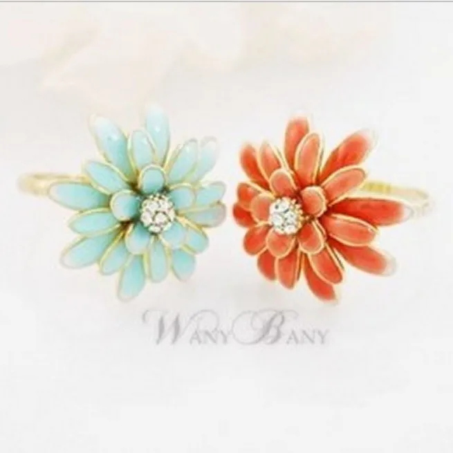 LZ Jewelry Hut R139 R140 The 2016 New Fashion Punk Daisy Wholesale Alloy Adjustable Rings For