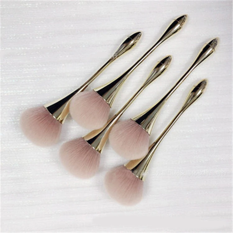 

New Nail Brushes Remove Dust Powder Nails Art Cleaner Brush Manicure nail art dust clean brush, Gold