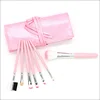 Cosmetic 7 pcs hello kitty makeup organizer travel brush set professional