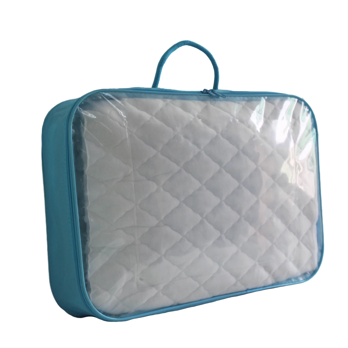 Clear Plastic Packaging Quilt Storage Bag Wire Plastic Packaging