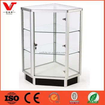 Jewelry Store Showcase And Counter Corner Glass Display Cabinet