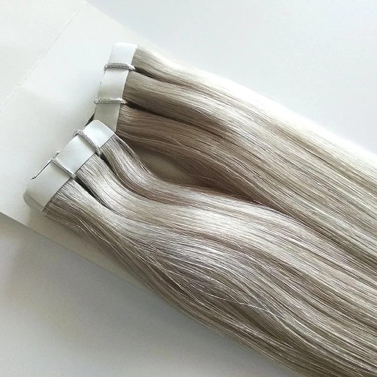 

wholesale 12 inch to 16 inch 140g #613 thick end synthetic tape hair extensions
