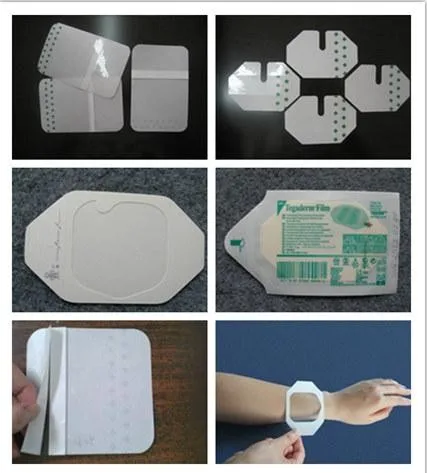 PU film I.V needle micropore transparent fixing dressing 6*7cm