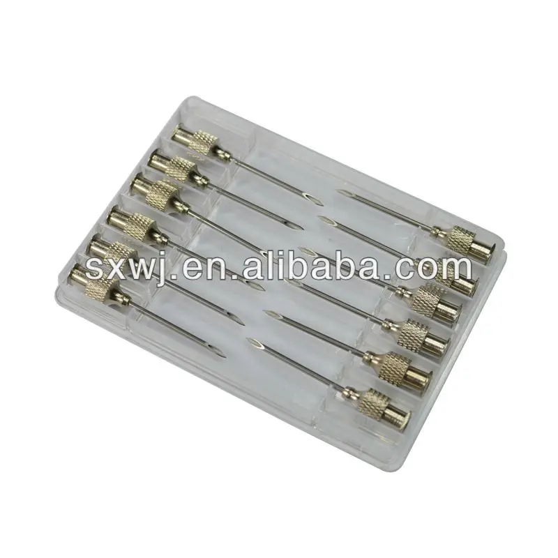 20mm Knurled Luer Lock needle hub veterinary needles.JPG