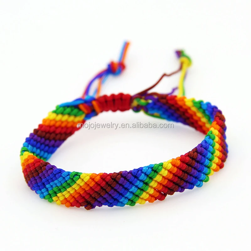 rainbow rope bracelet