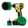 Zhenda Brush 3PCS green color Electric Drill Brush Grout Power Drills Scrubber Clean Brush Tub Cleaner Tools Kit 2/3.5/4 Inch