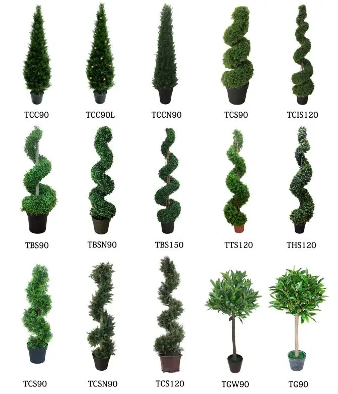 High Quality Custom Artificial Topiary Trees Artificial Boxwood Spiral Tree Arbol En Espiral
