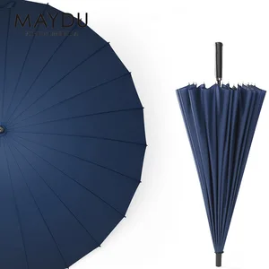 Image of Chinese product wholesale windproof strong blue oversized big customised straight umbrella with color changing