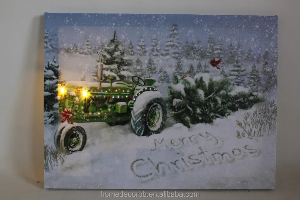 Nieuwste led kerst canvas schilderij met led-verlichting ... Nieuwste led kerst canvas schilderij met led-verlichting ...
