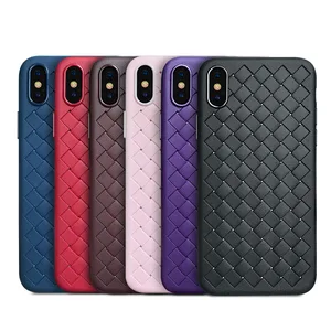 Senlancase Braided Weave Grid Silicone TPU Phone Case iPhone Max