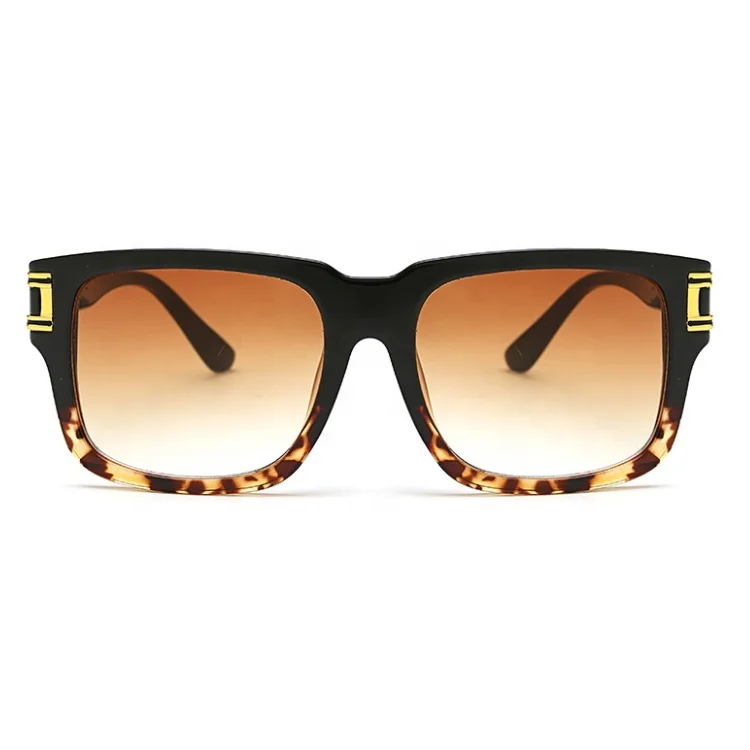 

Custom Logo Europe stylish cool men oversized sunglasses for sales color and pc frame Square sun glasses, Black