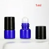 1/4 Dram Cobalt Blue Glass Micro Mini 1ml Roller Jar