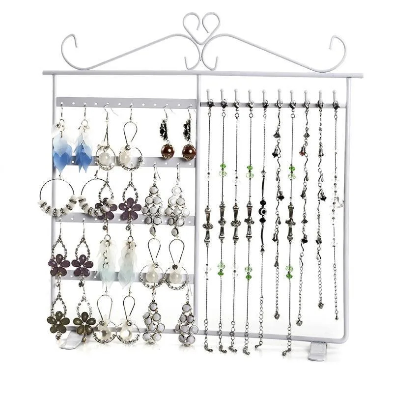 Necklace Jewelry Holder Iron Wire Organizer Display Stand Storage Rack ...