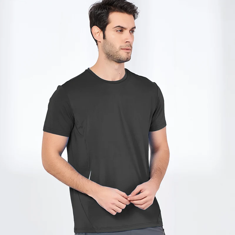 

Wholesale In Stock Men Cheap Price UV Protection Moisture Wicking Performance Polyester Solid Color T Shirts, Plain color