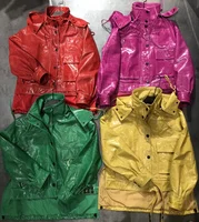 

Spring Multicolor Wax Sheepskin Leather Jacket High Street Bomber Jacket Outwear Casual Genuine Leather Hooded Jackets Women