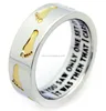 Footprints in the Sand Ring - Top Quality Stainless Steel Ring with18K Gold Plated Footprints