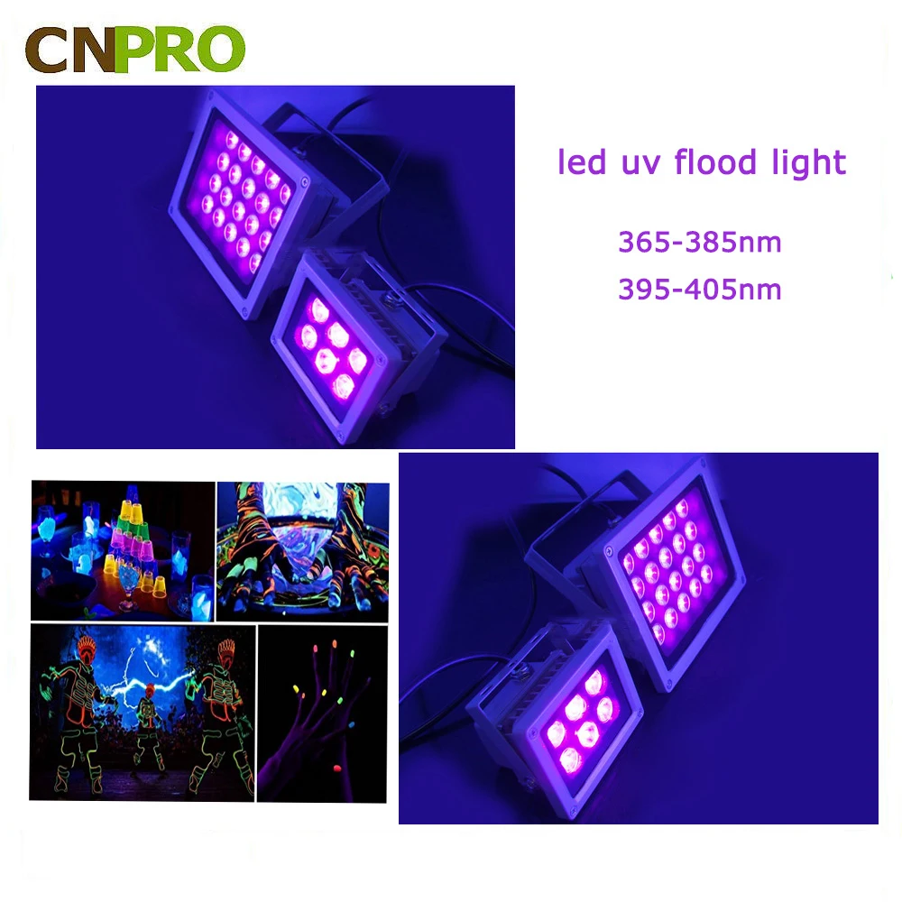 Wholesale factory led UV flood light 365-395nm purple outdoor waterproof light