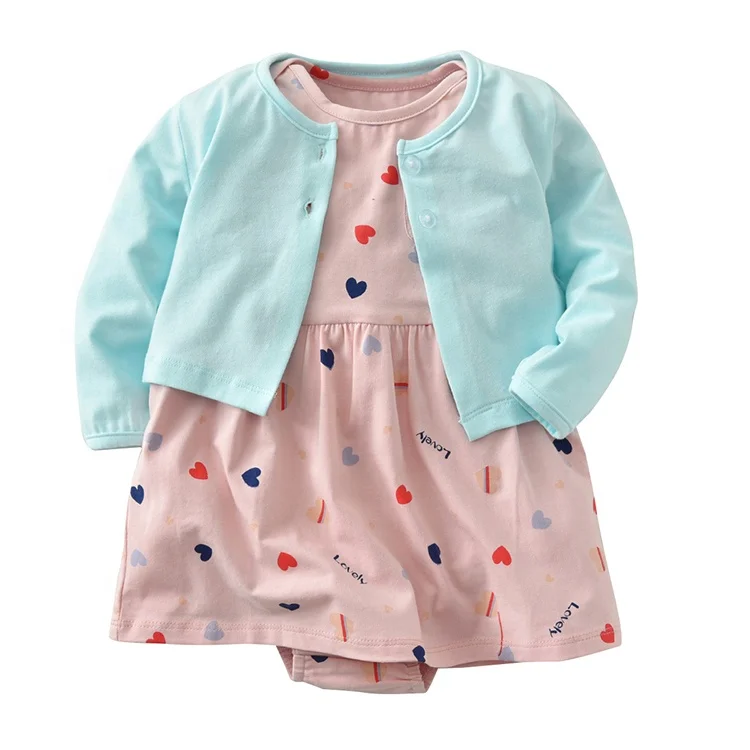 

2019 wholesale 2-pack infant baby toddler girl cotton birthday clothing sets, Picture