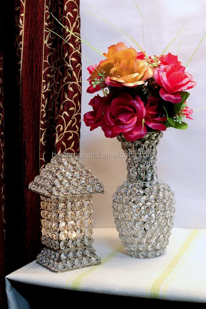 Crystal Beads Flower vase Wedding Centerpieces