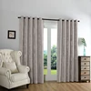 Simple light khaki grommet elegant fabric curtains blackout drapes for living room