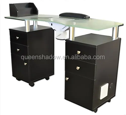 

King shadow nail station salon furniture manicure table cheap nail desk with dust collector