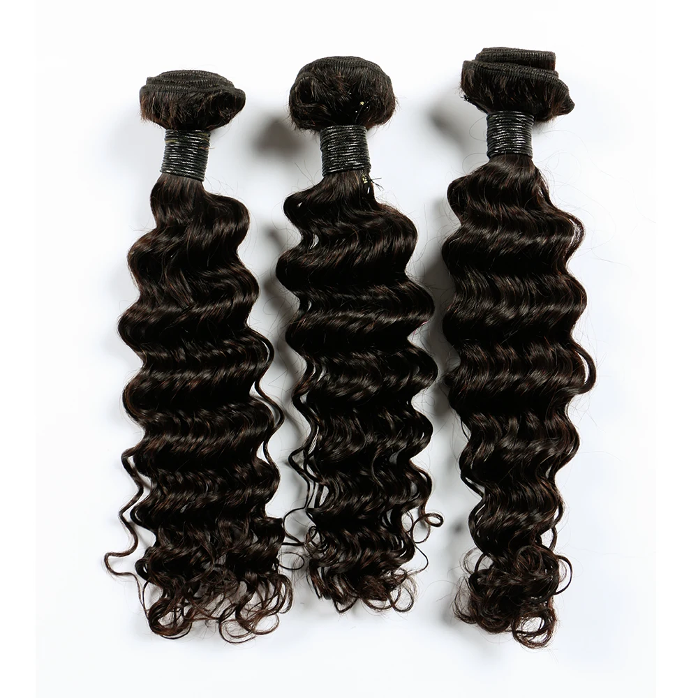 

Bliss Brazilian remy natural color curly human hair bundles deep curly wavy hair
