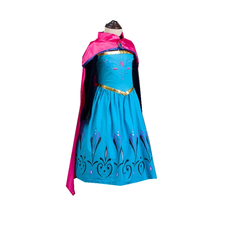 Baby Girl Long Dress Halloween Costume Elsa Anna Barbie Girl Smock Dress
