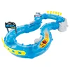 24PCS battery operated racing boat fishing game slot toys DIY magic track toy for kids