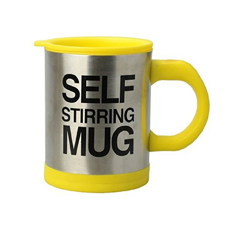 
350ml stainless steel auto self stirring coffee mug 