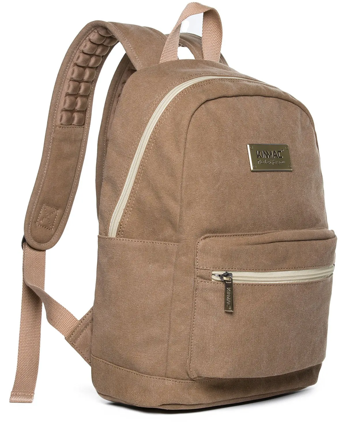 Buy Kinmac Brown Canvas Small Size Laptop Backpack with Massage Cushion Straps for Laptop Up to ...