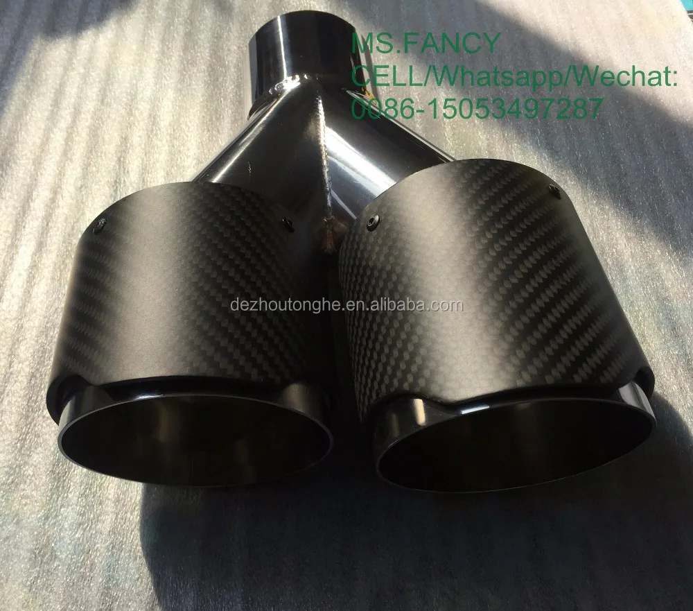 
Akrapovic dual carbon fiber exhaust muffler tip 