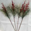 Christmas Decoration Pine Needle Berry Glitter Picks And Pine Sprays