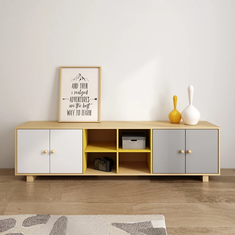 Simple wood tv stand MDF living room sets tv cabinet wooden modern