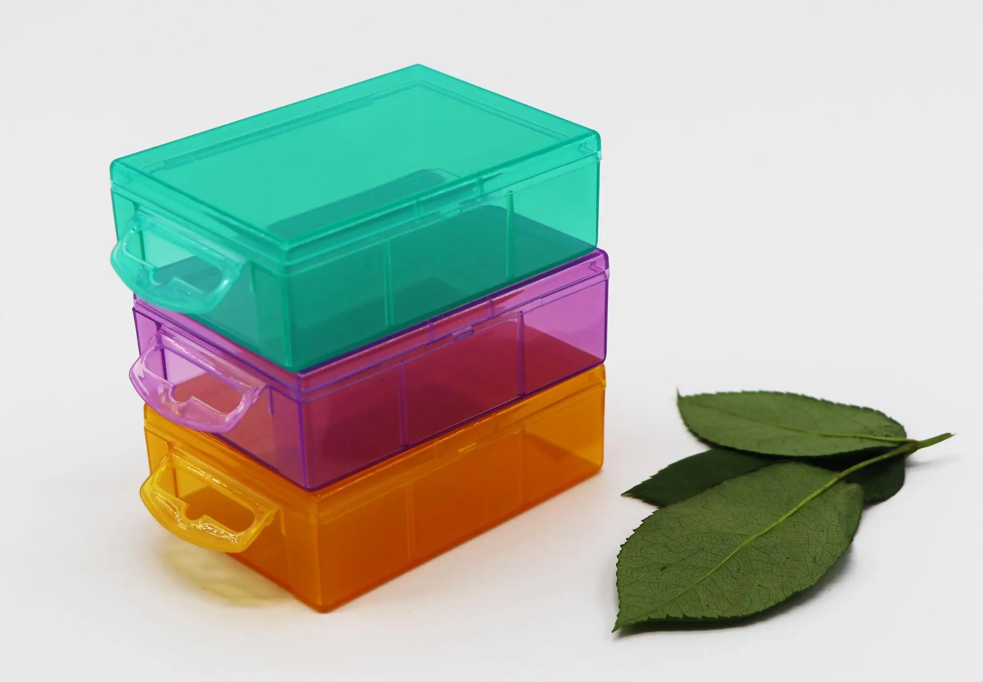 简洁的扁平包装牙线盒单塑料盒