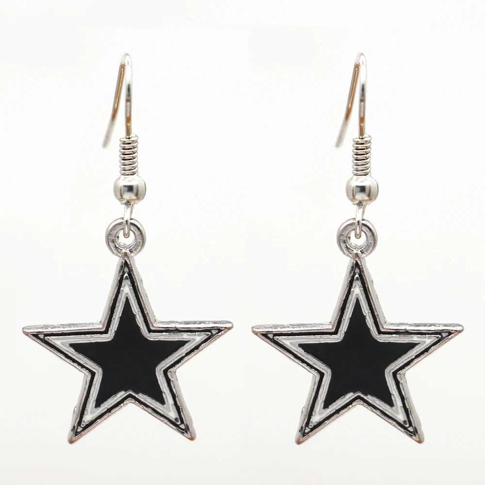

Fashion latest design sports series five-pointed star earrings Europe and the United States fashion charm jewelry wholesale