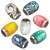 beautiful mosaic Shell Stainless Steel Oval Magnetic Clasp