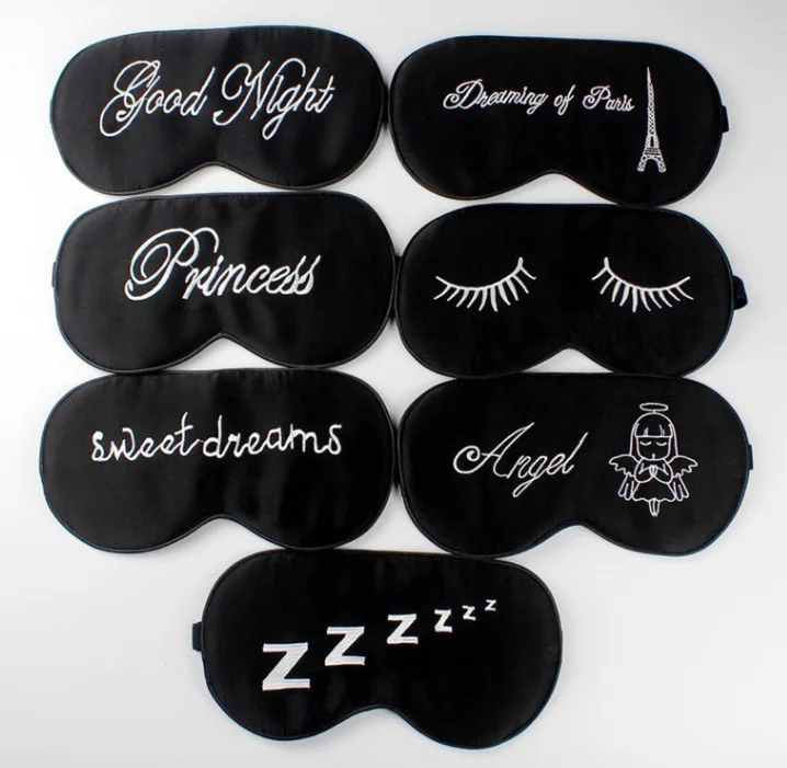 Customized Embroidery Your Name Sleep Mask Personalized Sleeping Eye