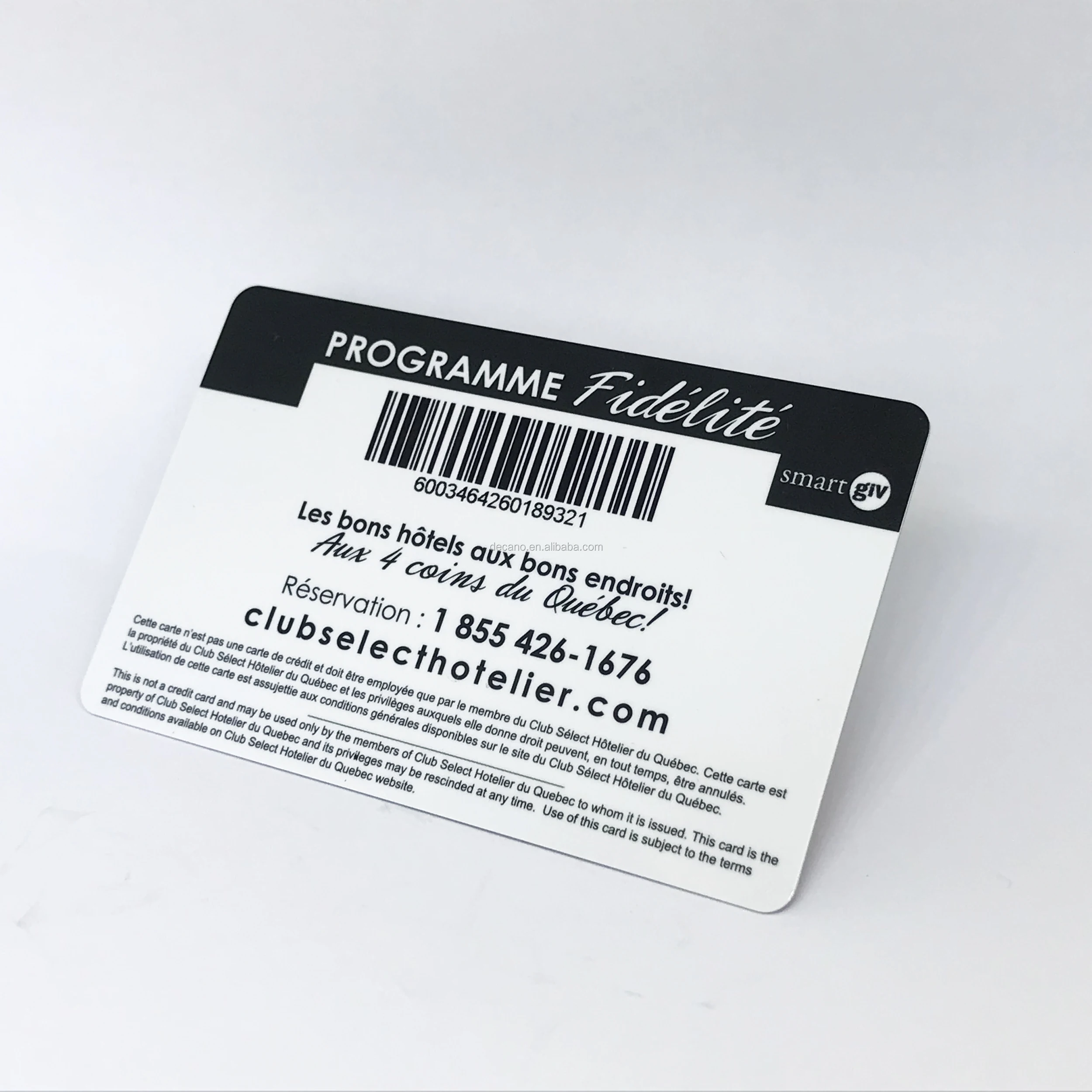 Gift card with barcode