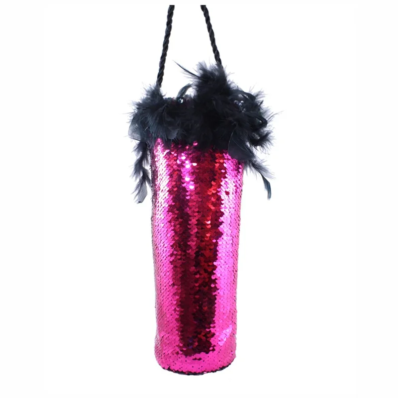 sequin wine bag