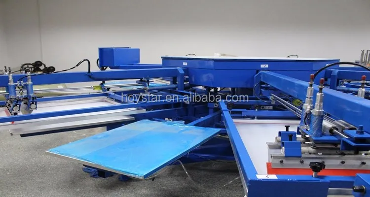 6 colour screen printing machine