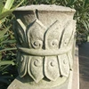 Yellow Pillar Head Marble Sculpture
