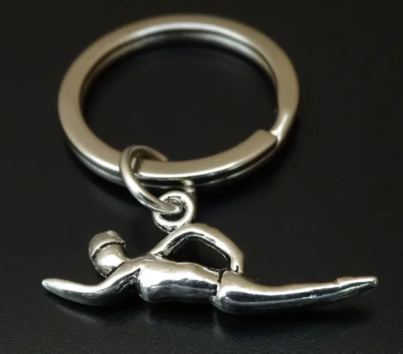 
Custom LOGO Swimming Keyring Key Ring Gift Present Swimming Tournament Keychain 