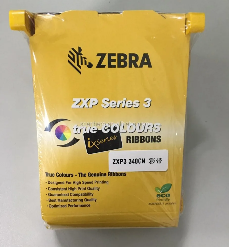 

original color printer ribbon, id card printer color ribbon used with Zebra ZXP Series 3 printer part no.:800033-340cn